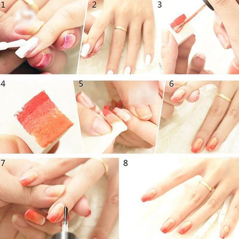 3Pcs lima abrasiva per unghie lima per unghie smalto per unghie barre di spugna Pedicure pennelli sfumati strumento per Manicure