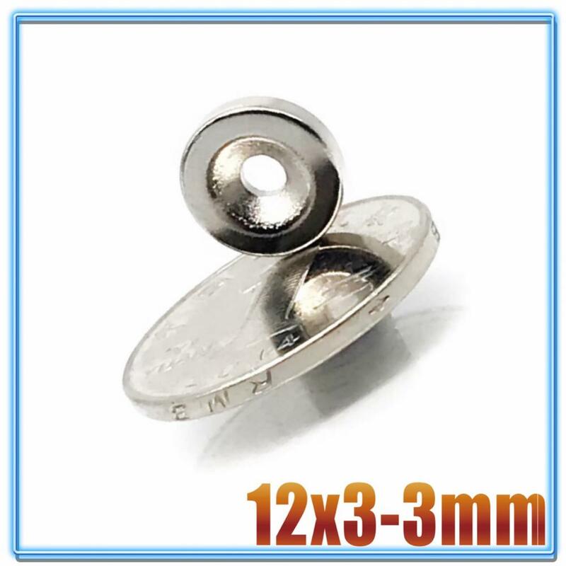 10-500Pcs 12x3-3 Neodymium Magnet 12x3 Hole 3 N35 NdFeB Round Super Powerful Strong Permanent Magnetic imanes Disc 12*3 Hole3