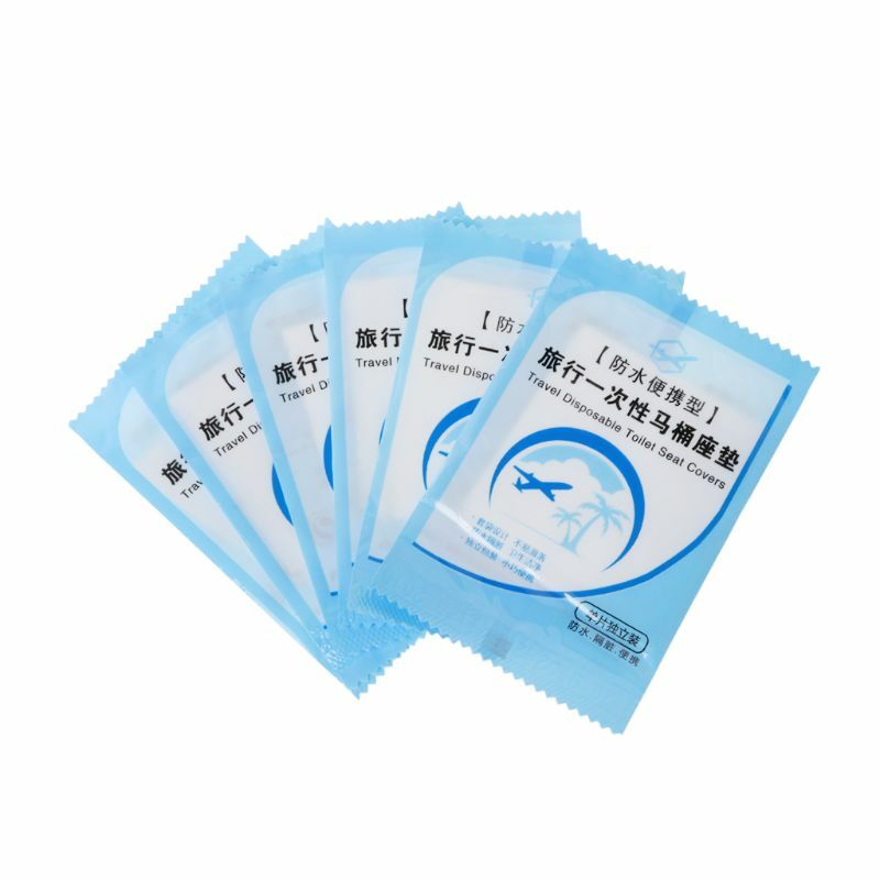 50Pcs/Pack Disposable Toilet Seat Cover Mat Portable Waterproof Safety Toilet Seat Pad For Travel Camping