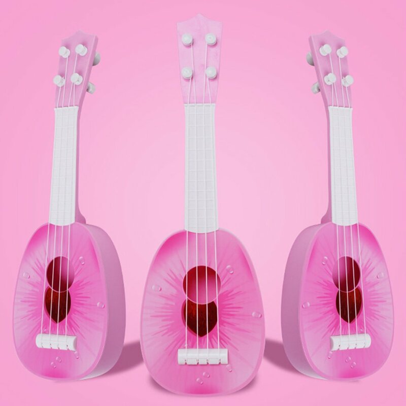 子供のおもちゃ4弦シミュレーションフルーツギター低音おもちゃ早期教育知育玩具女の子子供のための再生することができ
