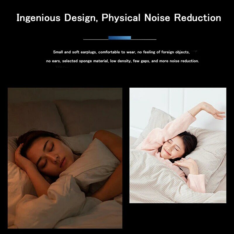 소음 감소 필터 귀마개, 부드러운 폼 수면 귀마개, 실리콘 블랙 방음 테이프, Oido Ruido