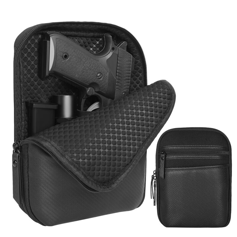 Tactical Concealed Gun Bag Pistol Pouch Holster Fanny Pack Waist Pocket Gun Carry Protection Case for Handgun with Belt Loop