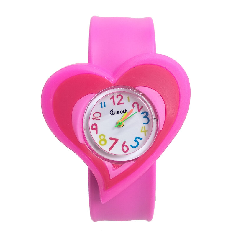 2019 nowe miękkie silikonowe zegarki love heart dzieci Kid zegarek kwarcowy Sport Casual zginalny zegarek z paskiem gumowym dla dziewcząt chłopców prezent