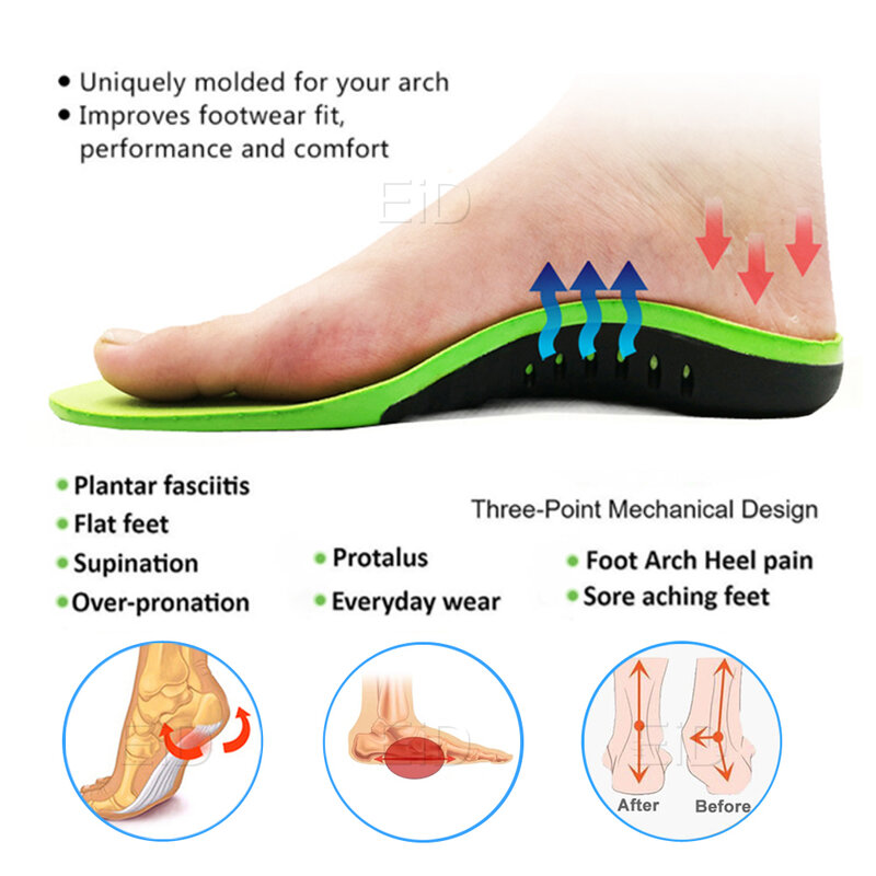 Best EVA Orthopedic Shoes Sole Insoles For feet Arch Foot Pad X/O Type Leg Correction Flat Foot Arch Support Sports Shoes Insert