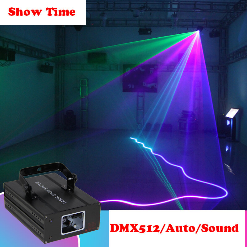 Show Time DJ Laser Stage Light Full Color 96 RGB Patterns proiettore Stage Effect Lighting per Disco Xmas Party 1 Head Laser