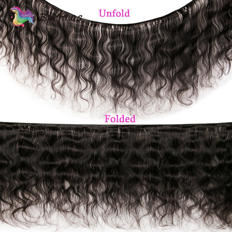 Mechones de cabello humano ondulado malayo con cierre, Color Natural, 3 mechones con cierre de encaje 4x4 para mujer