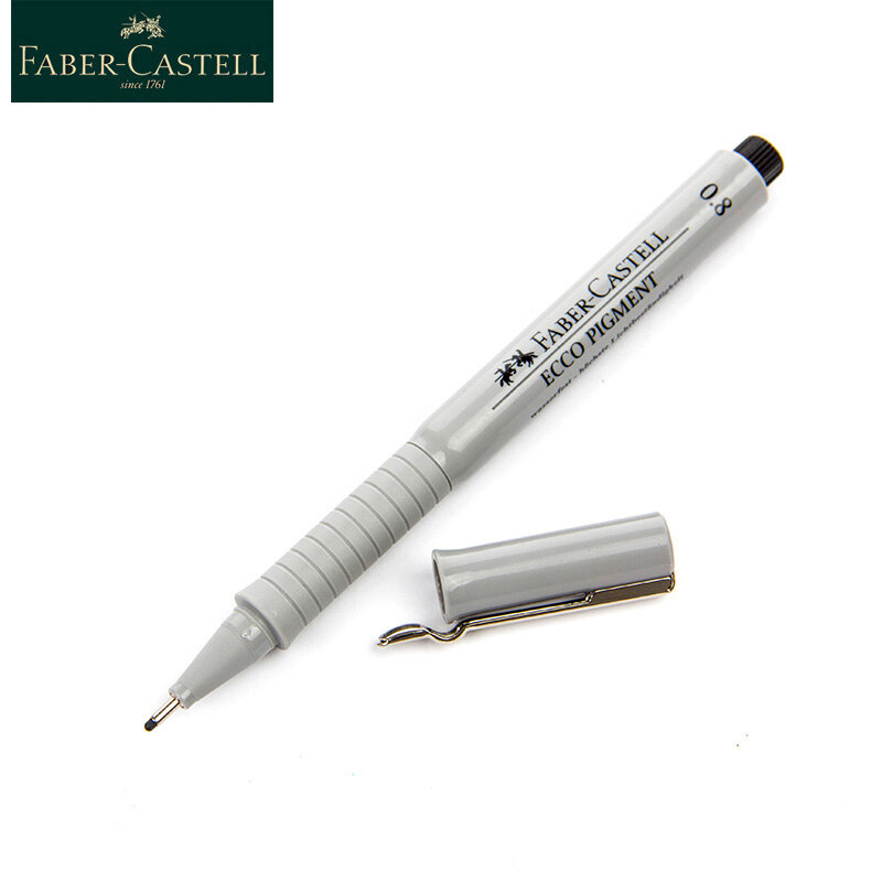 Faber castell 1663 caneta com agulha para desenho, esboço e tinta de desenho animado, caneta lisa para arte de animação, 0.1 0.3 0.5