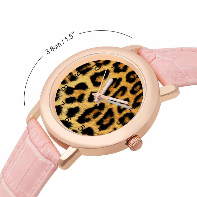 Montre à Quartz avec imprimé léopard pour femmes, bracelet en acier, à large bande, à la mode