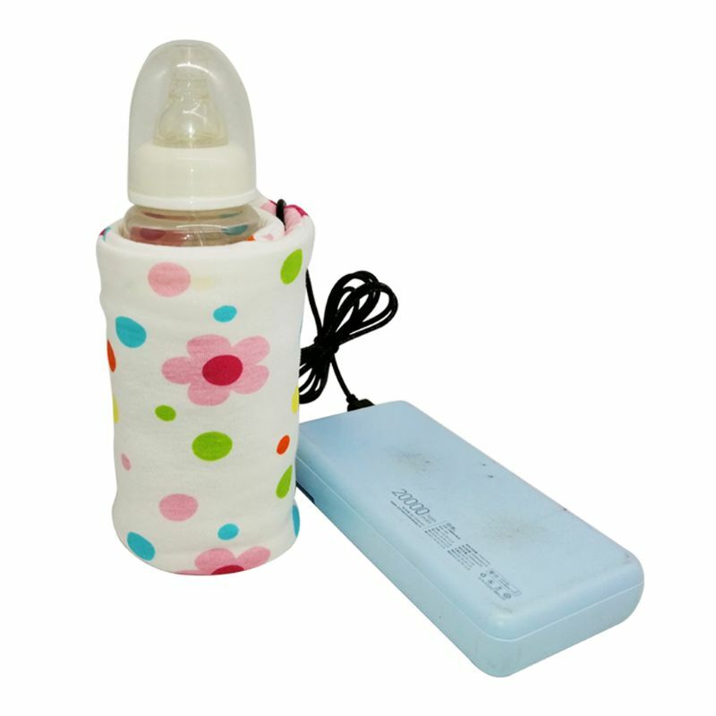 Botella para bebé recién nacido con carga USB, calentador portátil para exteriores, botella de alimentación de leche infantil, cubierta calefactable, bolsa aislante para el cuidado