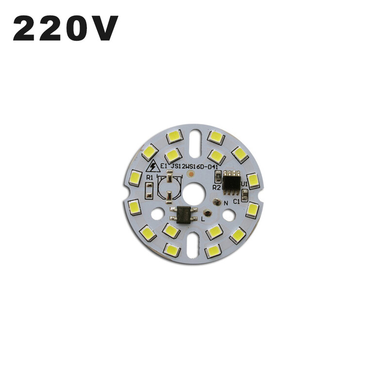 5pcs/lot AC220V SMD2835 LED Chips 3W 5W 7W 9W 12W LED Lighting Beads Free Driver Light Boards Aluminum Lamp plates for LED Bulb