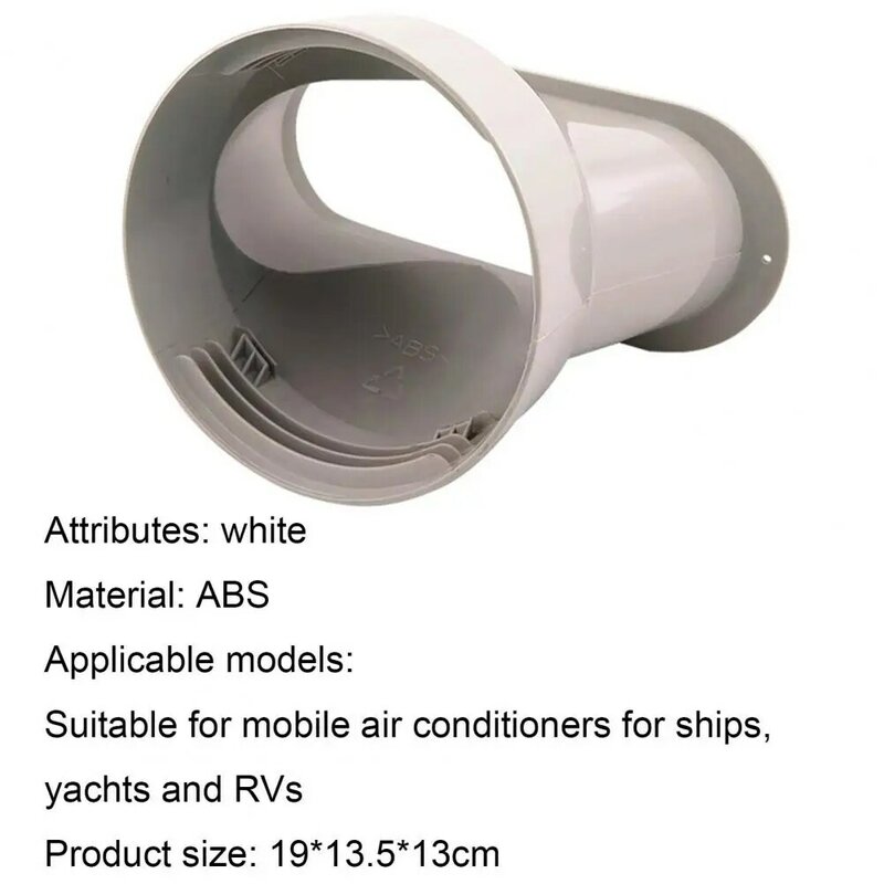 55% Dropshipping! Adattatore per tubo di scarico rinforzato bocca piatta ABS 13cm interfaccia tubo di scarico accessori condizionatore d'aria per nave