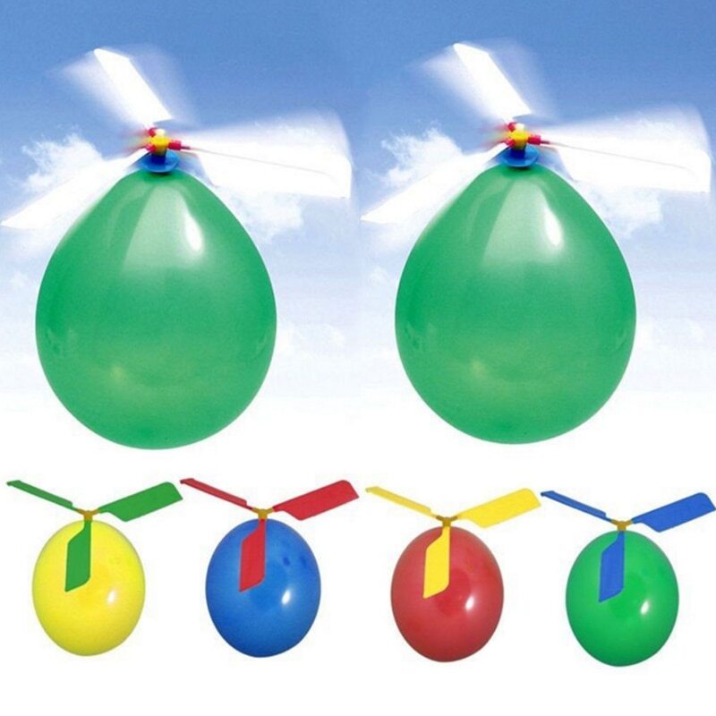 1Pc Air Balloon Helicopter Toy Funny Balloon Ortable Outdoor Helicopter Flying For Kids Birthday Party Children's Day Gift