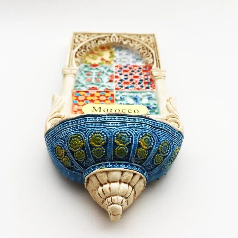 Aimants de réfrigérateur magnétiques 3D, souvenir touristique, articles de décoration, artisanat, cadeaux de collection, Europe, Maroc