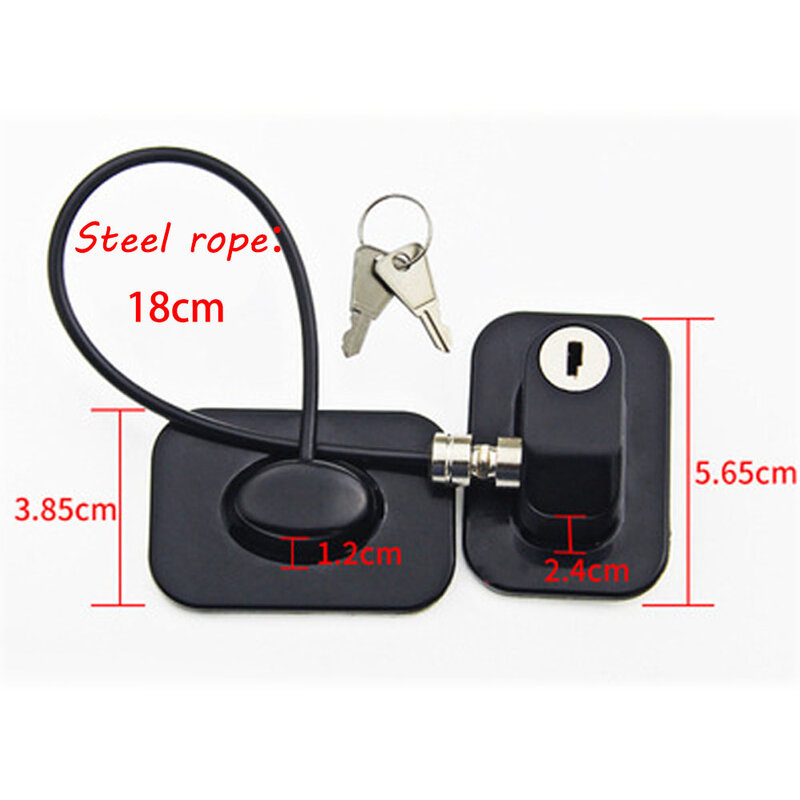 New Window Security Chain Lock With Key Multifunctional Cabinet Refrigerator Door Non Drilling Lock Security Guard for Baby