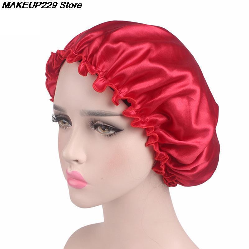 1X волос атласный капот для сна шапочка для душа шелковая шляпа капот Femme головной убор цветок круглая резинка женская ночная шапка для сна