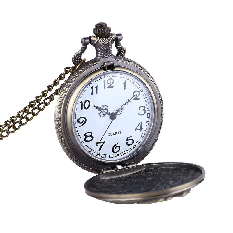 Reloj de bolsillo para hombres y mujeres movimiento de cuarzo retro policía Escudo de águila Mesa conmemorativa orologi da taschino reloj de bolsillo