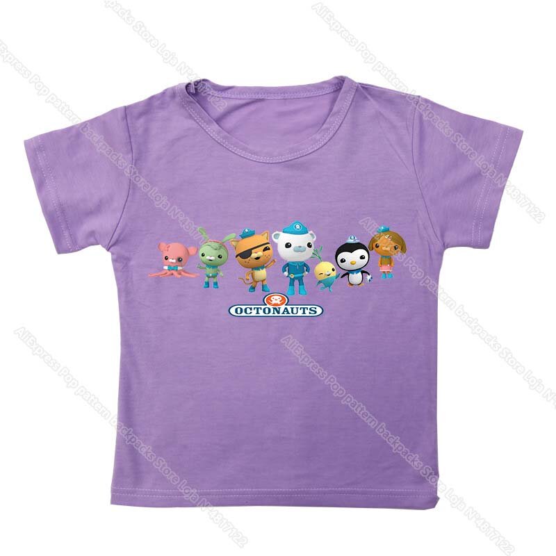 Kids Octonauts Print T-shirts Voor Meisjes Jongens Tieners Cartoon Tshirts Zomer Kinderen Anime T-shirts Tee Tops Peuter Streetwear