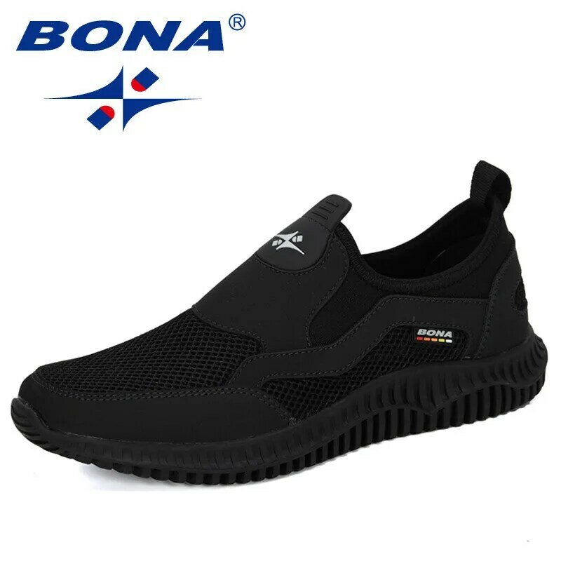 BONA 2020 Neue Ankunft Mesh Atmungsaktive Krasovki Schuhe Männer Super Licht Casual Schuhe Mann Tenis Masculino Turnschuhe Männlichen Schuhe