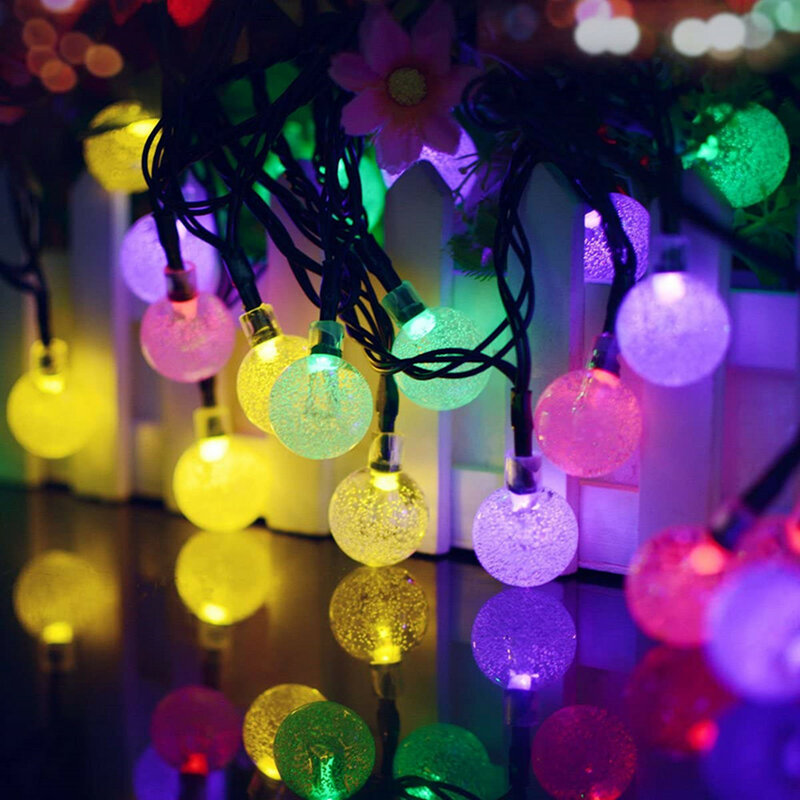 5M/6.5M String Lights Solar Bubble Ball Light String Led Lichtslingers Kerst Outdoor Decoratie Tuin Licht fairy Lights