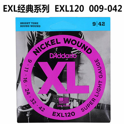 D'Addario Electric Guitar Strings EXL Nickel Wound EXL110 EXL115 EXL120 EXL125 EXL130 EXL140 Daddario