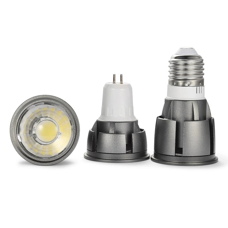 10pcs novo LED regulável lâmpada LED GU10/GU5.3/E27/MR16 COB 9W 12W 15W lâmpada 85-265V 12V holofotes branco quente/branco frio/branco puro