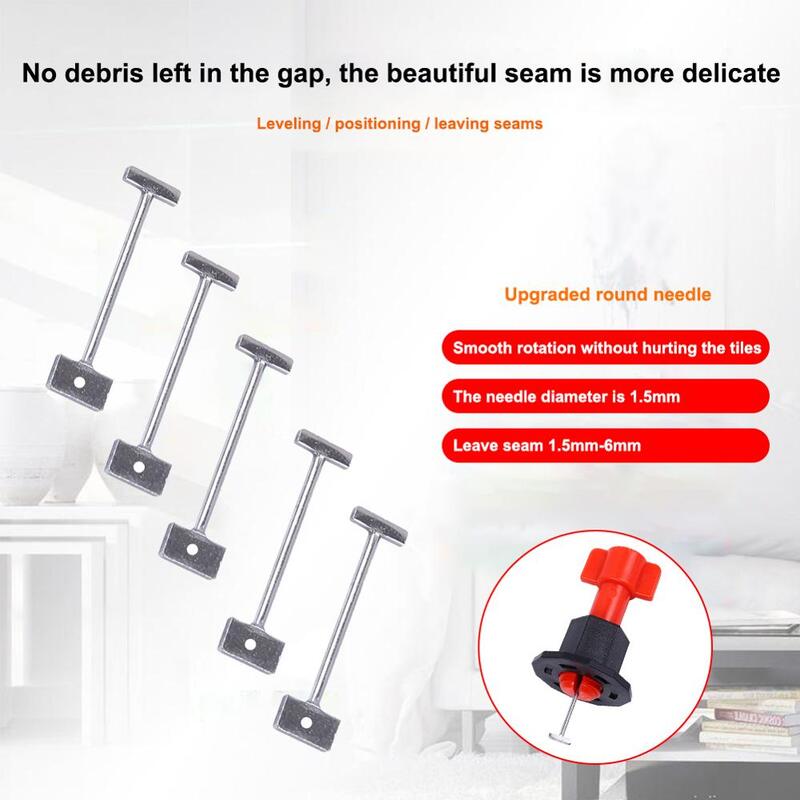Tile Leveling System for Tile Laying 100Pcs Replacement Steel Needles Flooring Wall Replaceable Pin Tiling Construction Tools