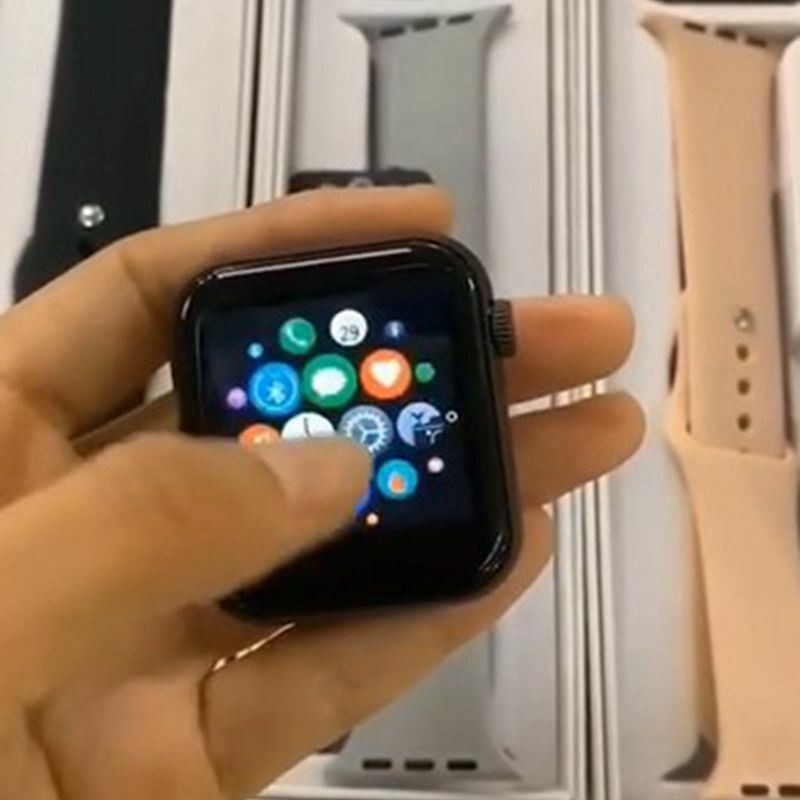 Bluetooth dokonać połączenia inteligentny zegarek 1.54 "pełny ekran dotykowy Smartwatch 44MM wymienić bransoletka dla mężczyzn kobiety PK IWO8 12 W34 W58 F10