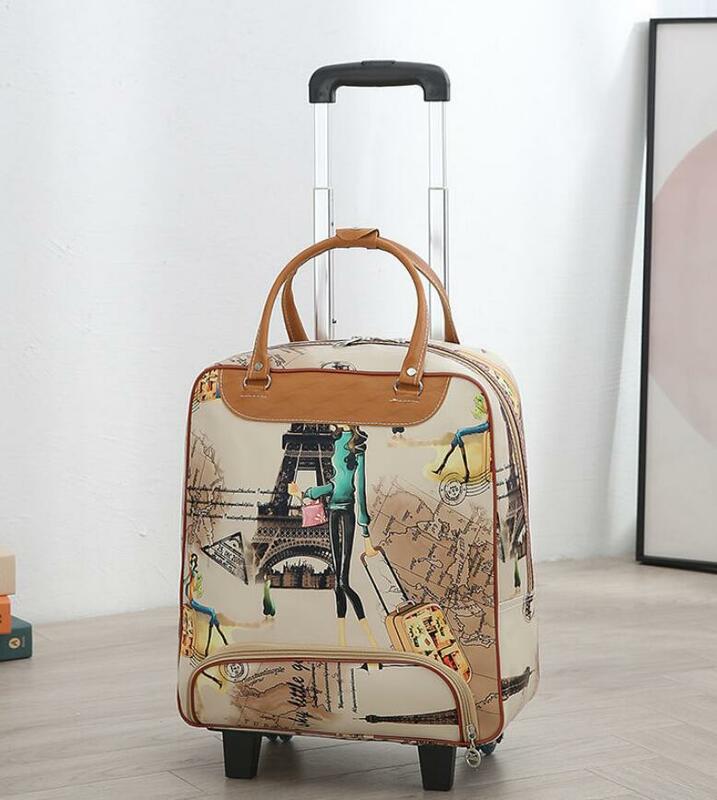 Marka 20 Cal kobiety torba podróżna na kółkach na kółkach walizka podróżna torba bagaż Rolling Travel torba na kółkach