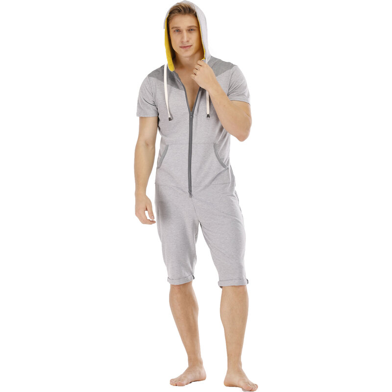 Sudadera con capucha de manga corta para hombre, pantalones cortos, mono, ropa deportiva, chándal informal de verano