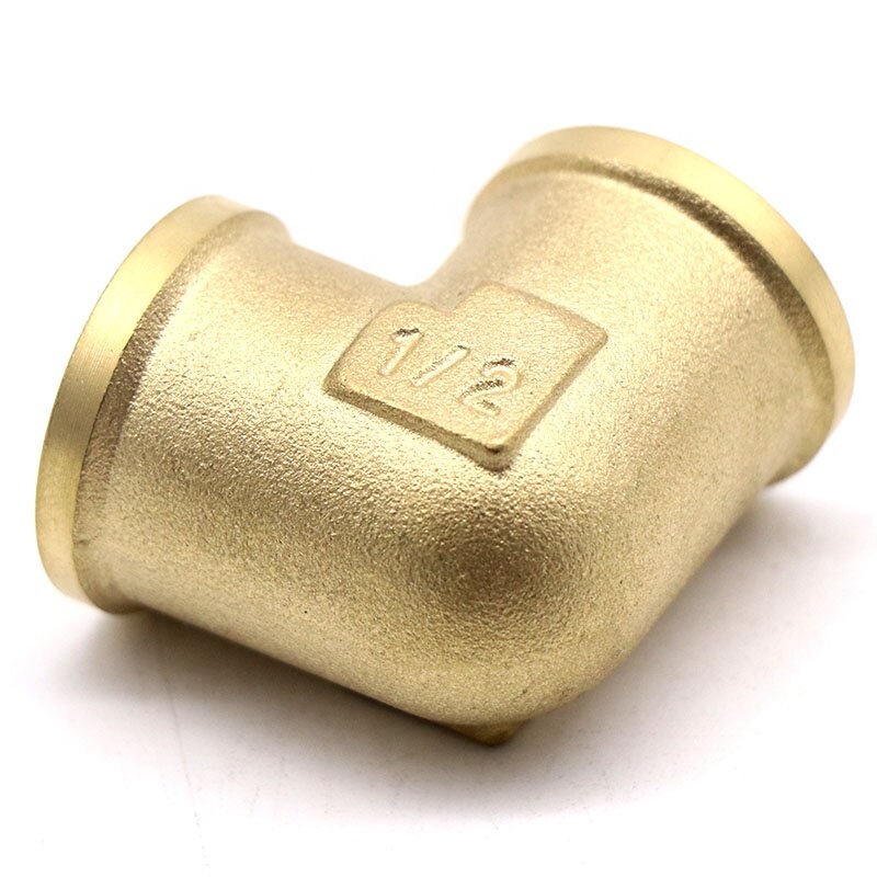 1/8" 1/4" 3/8" 1/2" 3/4" 1" Female x Male Thread 90 Deg Brass Elbow Pipe Fitting Connector Coupler For Water Fuel Copper Adapter