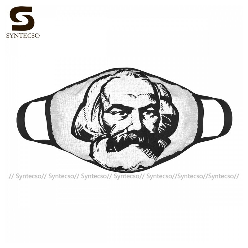 Karl Marx Khẩu Trang In Hình Tấm Bảo Vệ Thoáng Mát Người Lớn Vải Mặt Miệng Mặt Nạ