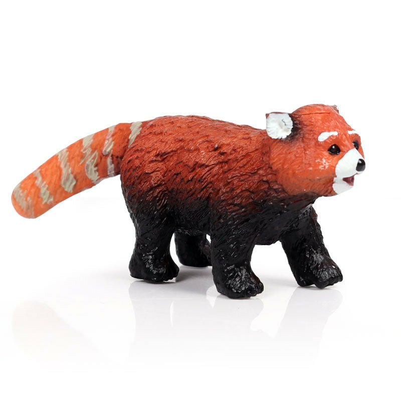 Cute Miniature Figurines Raccoon Red Panda Solid Simulation Animal Model PVC Action Figure Collection Ornaments Kids Toys Gift