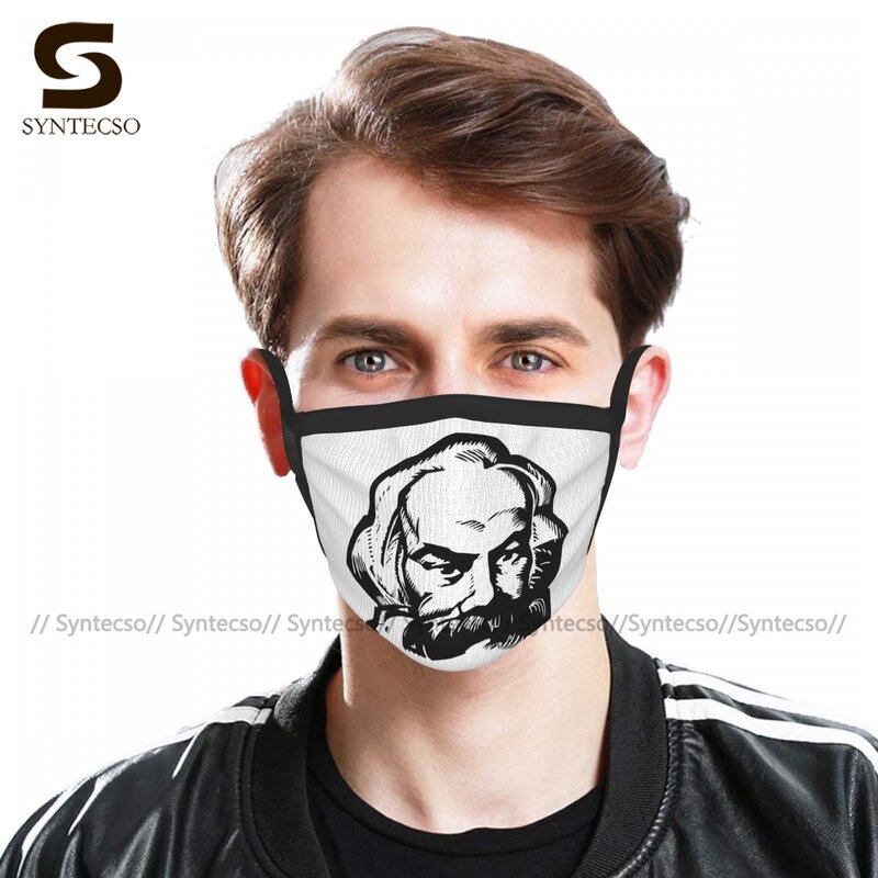 Карл Маркс, маска для лица с принтом, прохладная ткань для взрослых, маска для лица