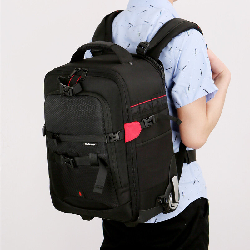 Vnelstyle-maleta con ruedas para cámara DSLR profesional, bolso con ruedas para vídeo, foto, cámara Digital, equipaje, viaje