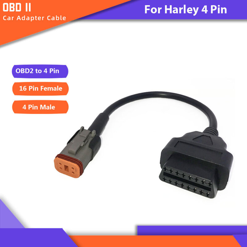 For Harley 4/6Pin For Suzuki 6Pin OBD Motorcycle Diagnostic Cable Motorbike 4 Pin 6 Pin to OBD2 16Pin Adapter Cable
