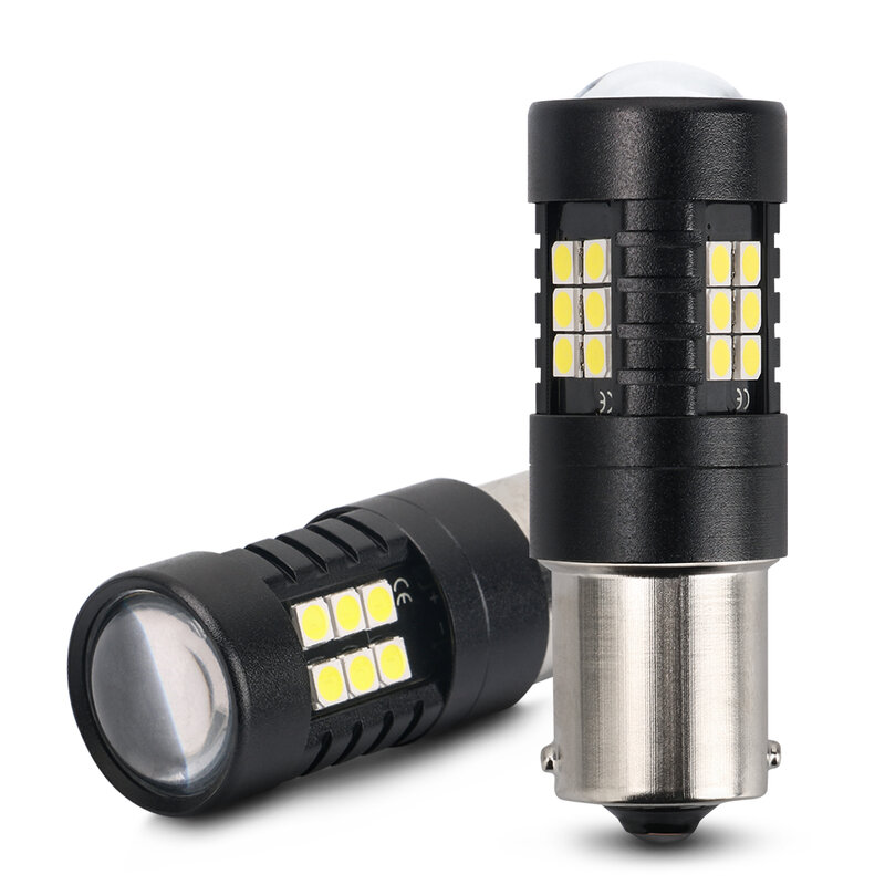 1Pcs Canbus Led Lampen Geen Fout 1156 BA15S P21W 1157 BAY15D 21W 1156 BAU15S 3030 21SMD Voor Turn signal Reverse Remlicht Rood