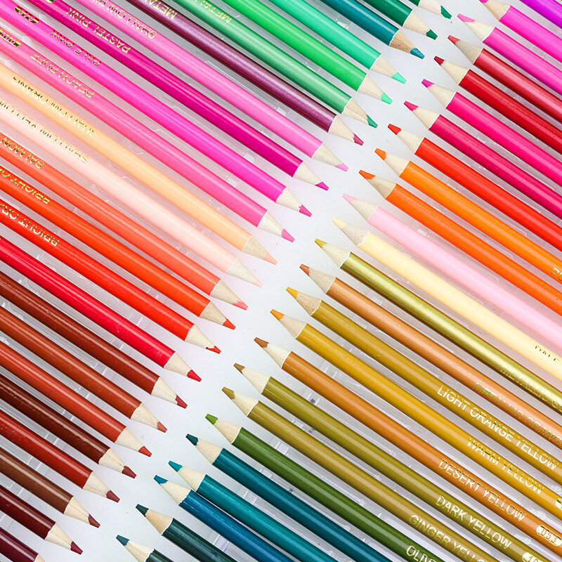 Brutfuner – crayons de couleur professionnels à l'huile en bois, 48/72/80/120/160/180 couleurs, pour croquis, dessin artistique