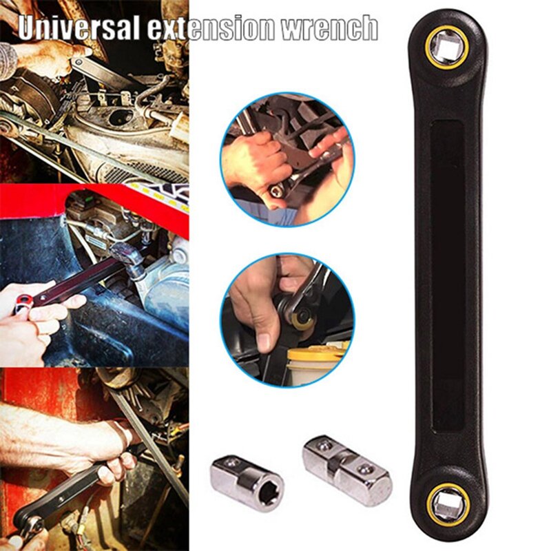 Llave de extensión Universal de 3/8 pulgadas, llave de tuerca de tornillo, herramienta automotriz, juego de llaves DIY, herramientas manuales prácticas