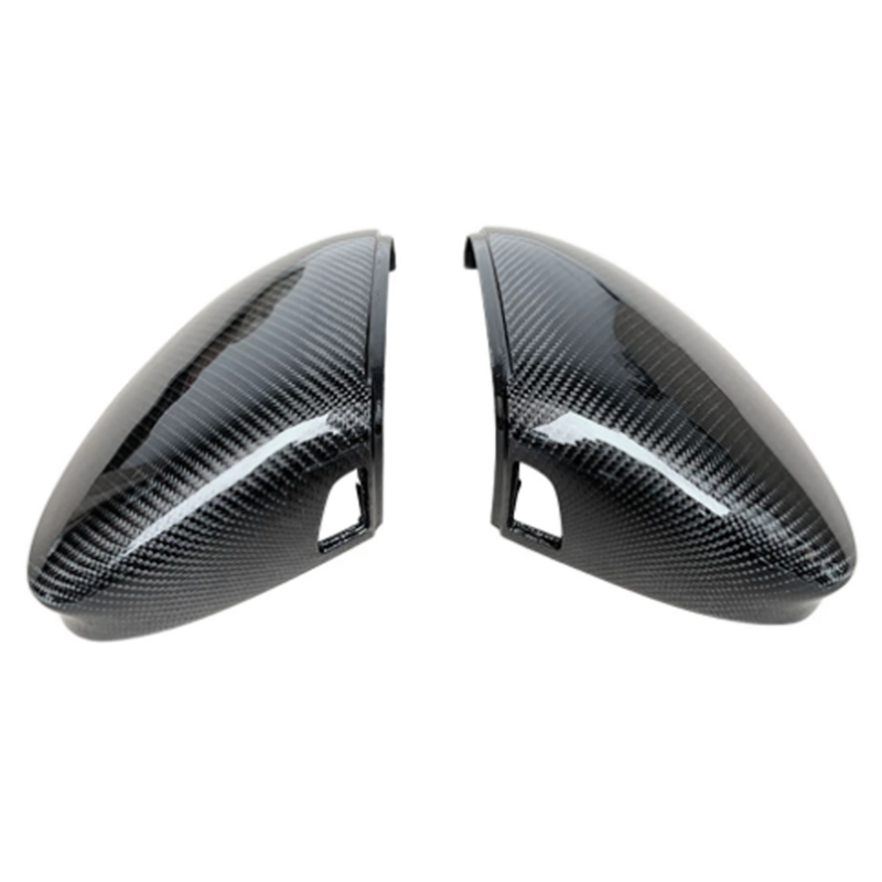 Колпачки для зеркал VW Golf 8 MK8 2020 2021 2022, чехол для зеркала заднего вида, Обложка, карбоновый внешний вид, яркие черные чехлы
