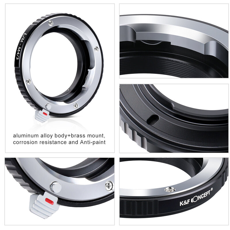 K & F Concept-adaptador de montaje para lente Leica M a Micro 4/3, M4/3, M43, GX1, GX1, EP3, OM-D, E-M5, LM-M43, Envío Gratis