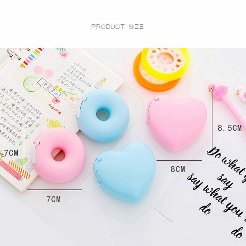 Cortador de cinta adhesiva en forma de Donut, herramientas cosméticas de amor, corazón, extensión de pestañas, injerto, soporte de cinta