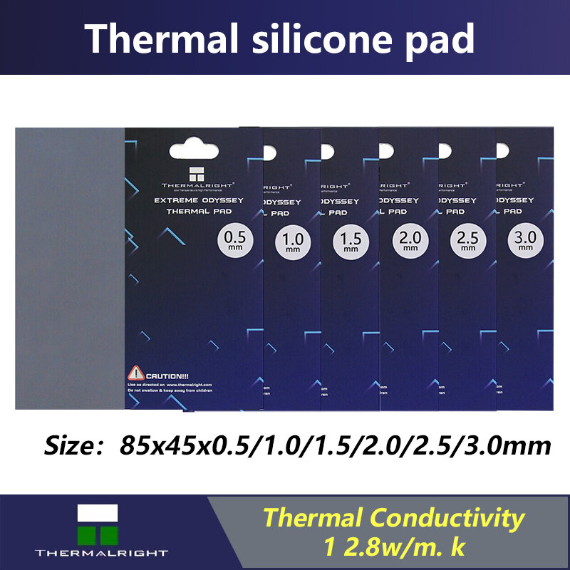 Thermalright Odyssey Warmteafvoer Siliconen Pad Cpu/Gpu Grafische Kaart Moederbord Thermische Pad 12.8W/Mk 85x45mm