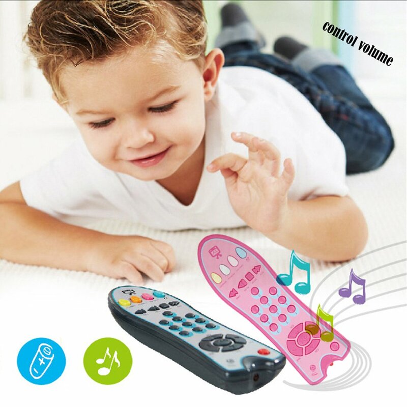 Mando de televisión eléctrico de juguete con música para bebé, Juguete educativo para bebé, para aprendizaje temprano, para regalo