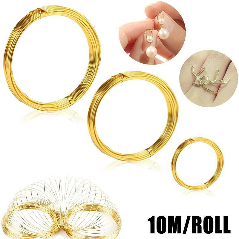 10Meters 0.1mm-1mm Dia Soft Brass Wire Gold Color Brass Make Shape Metal Wire High Quality Jewelry Accessories