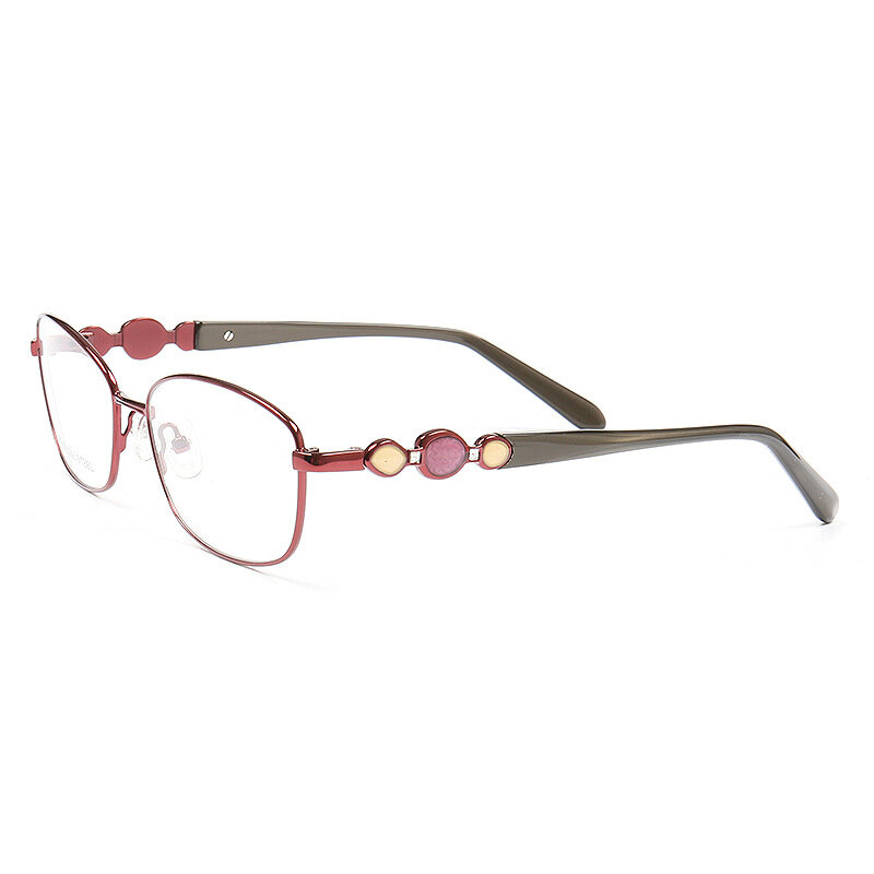Moda damska ceglane inkrustowane klasyczne pudełko okulary dla osób z krótkowzrocznością z anty-niebieski obiektyw światła