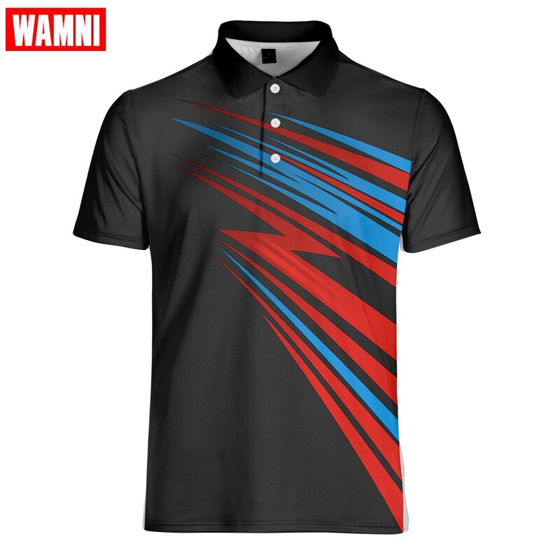 WAMNI 패션 남자 3D 셔츠 캐주얼 재밌는 스포츠 스트 라이프 느슨한 원래 디자인 풀오버 턴 다운 칼라 남성 셔츠