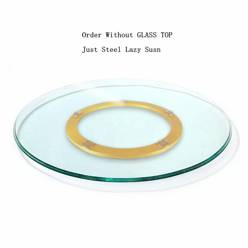 Hq cg01 mesa giratória para mesa de jantar, nova, resistente, cor dourada, laminada a frio, mesa de vidro, mármore e madeira