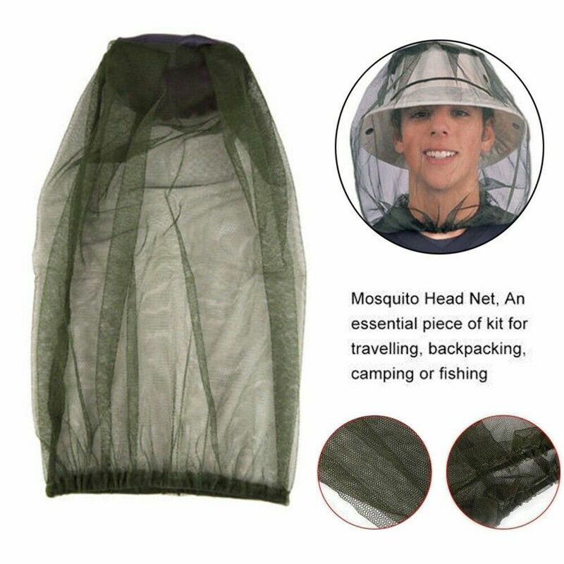 Ochraniacz kapelusz twarz netto moskitiera owad głowa Bug Midge na kemping podróż 45x33cm składany łatwy przechowywanie SP1686
