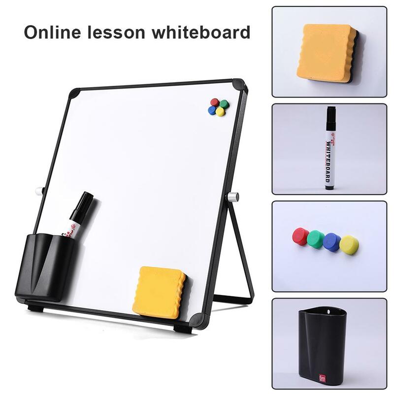 Magnetic Dry Erase White Board Set Aluminum Alloy Foldable Durable WhiteBoard For Kids Online Lessons Office Whiteboard Set