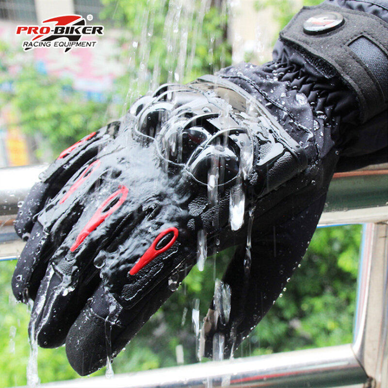 Motorrad Handschuhe Winter Warme Wasserdicht Winddicht Schutz Handschuhe 100% Wasserdicht Guantes Moto Luvas MTV08